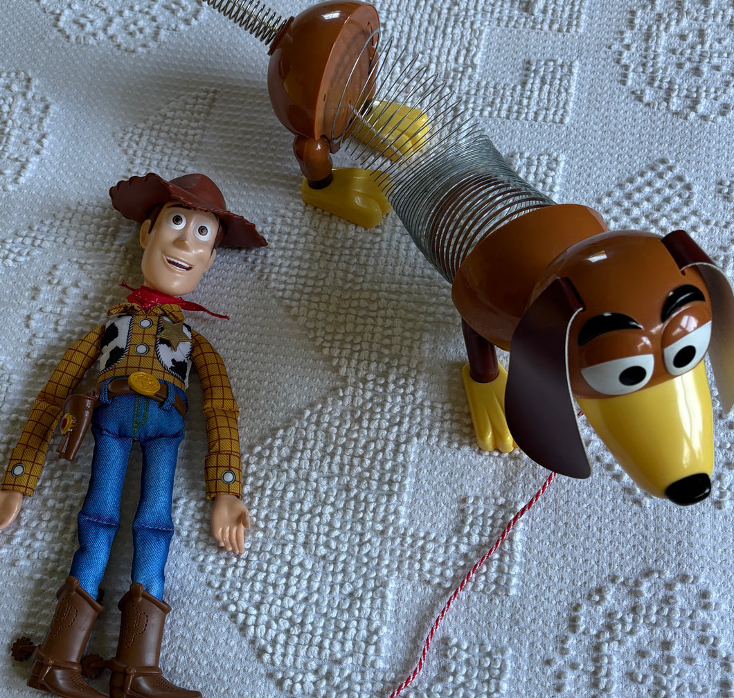 Toy story toys Woody and slinky dog