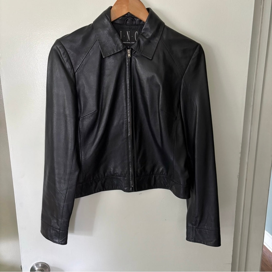 INC leather jacket Womens size small - size Women S (4-6)