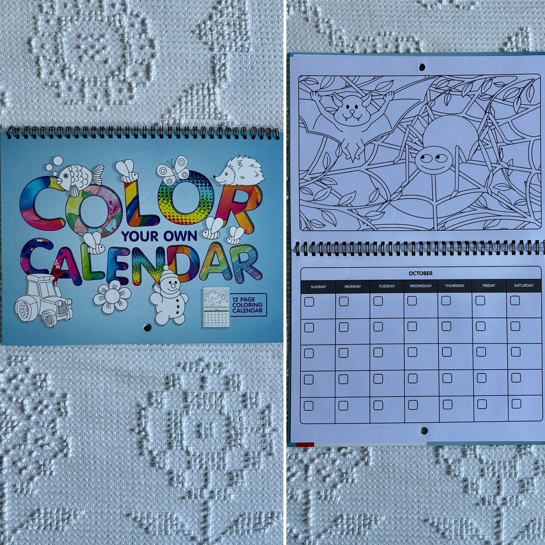 Color your own calendar Can be used any year