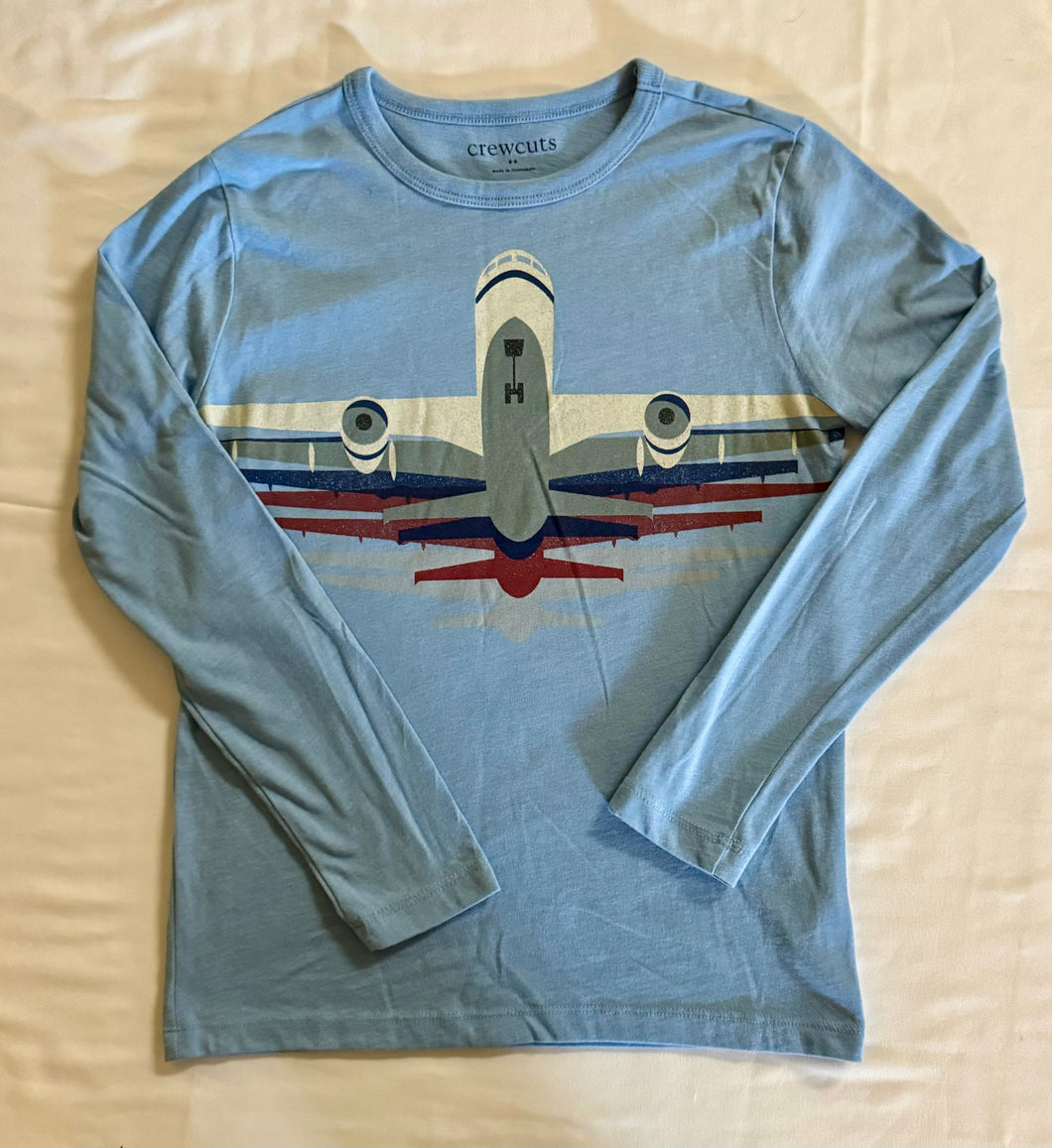 J crew airplane long sleeve graphic-t - size Kids 10