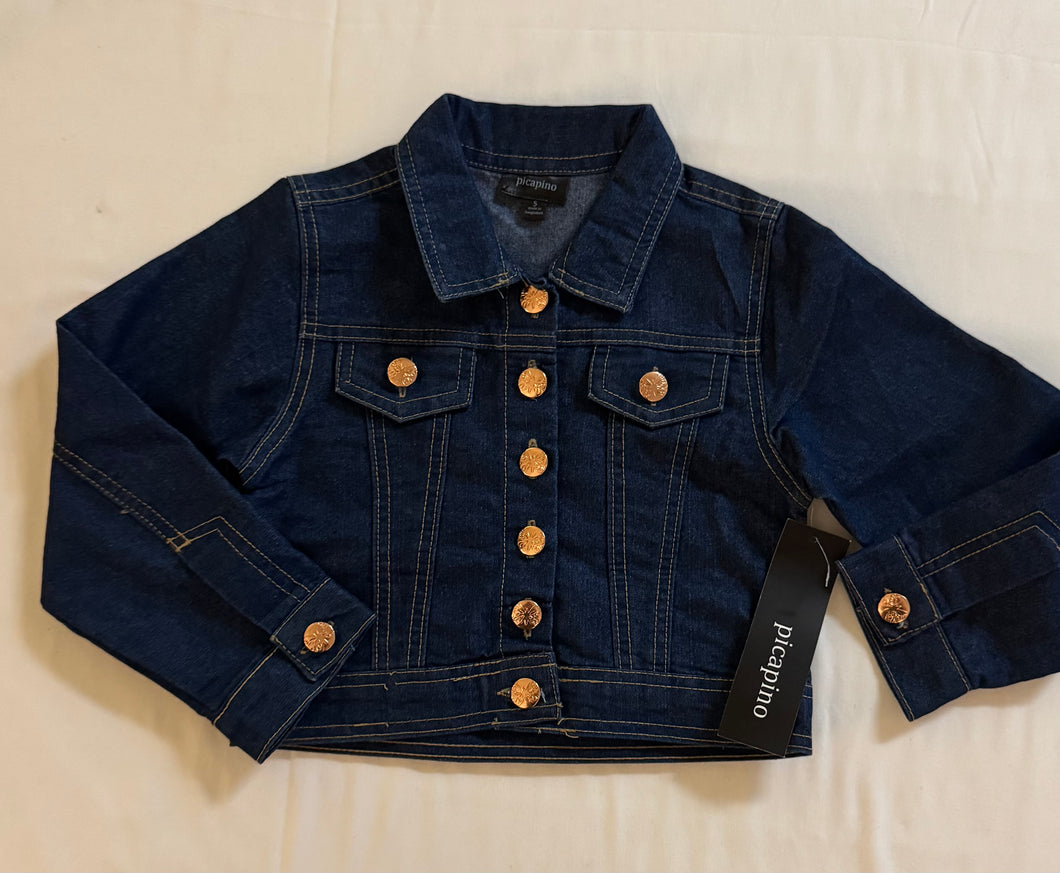 NWT Picapino button down Denim blue jacket - size 5T/5