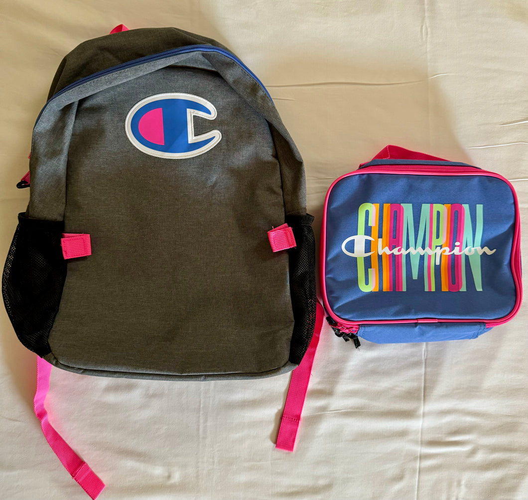 Champion munch backpack+ lunchkitcombo good cond