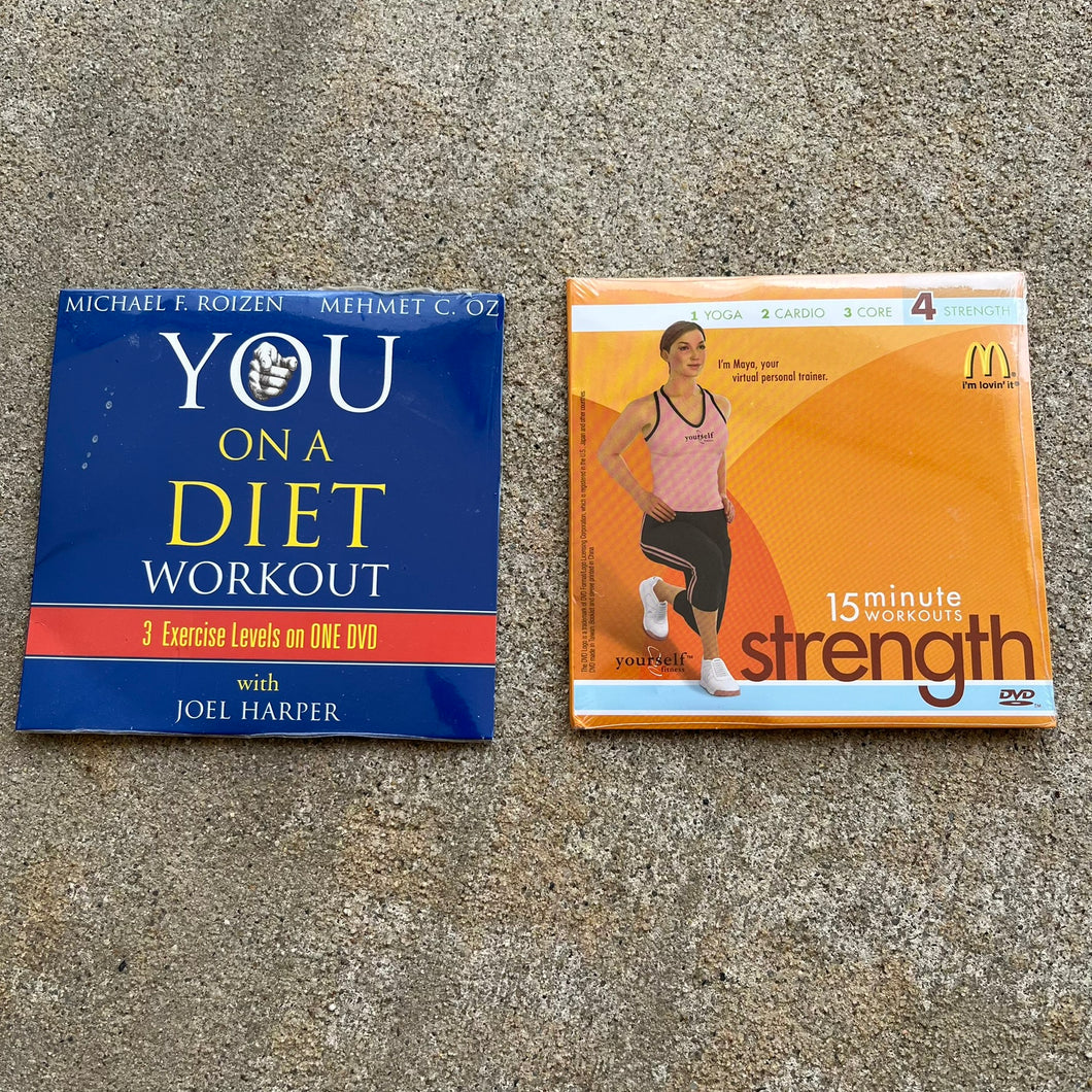2 work out DVDs: You on a Diet + Strength NIB