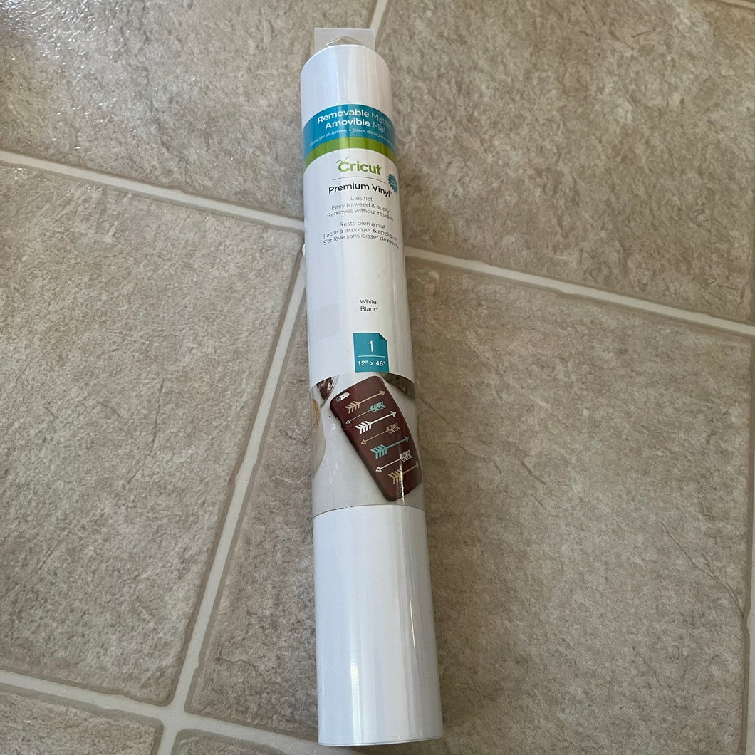 Cricut Removable Matte white 12x48in NIB
