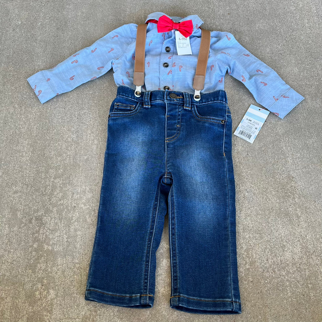 Cat & Jack 3pc Christmas set NWT - size 6-9 Months