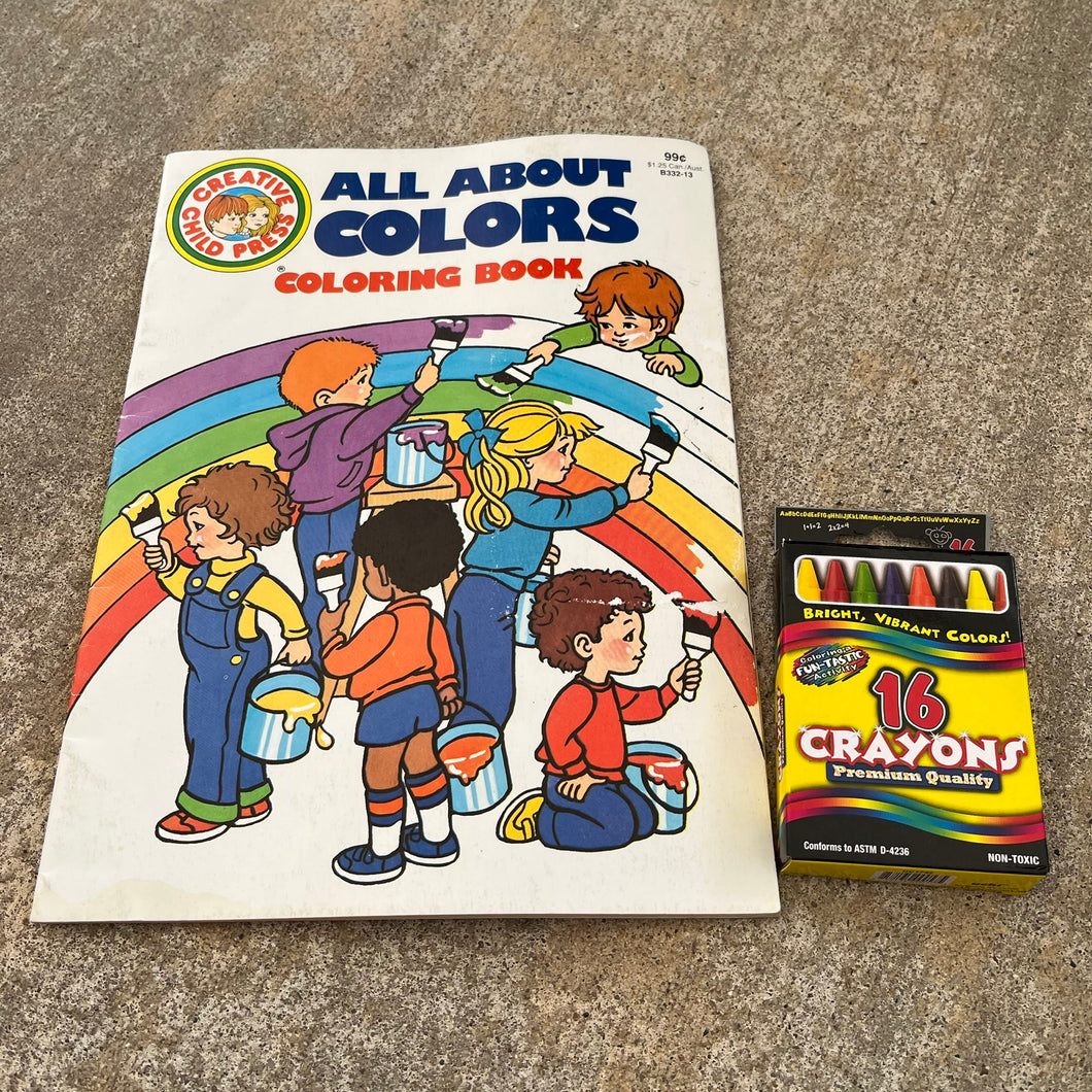 All About Colors Coloring book w/crayons