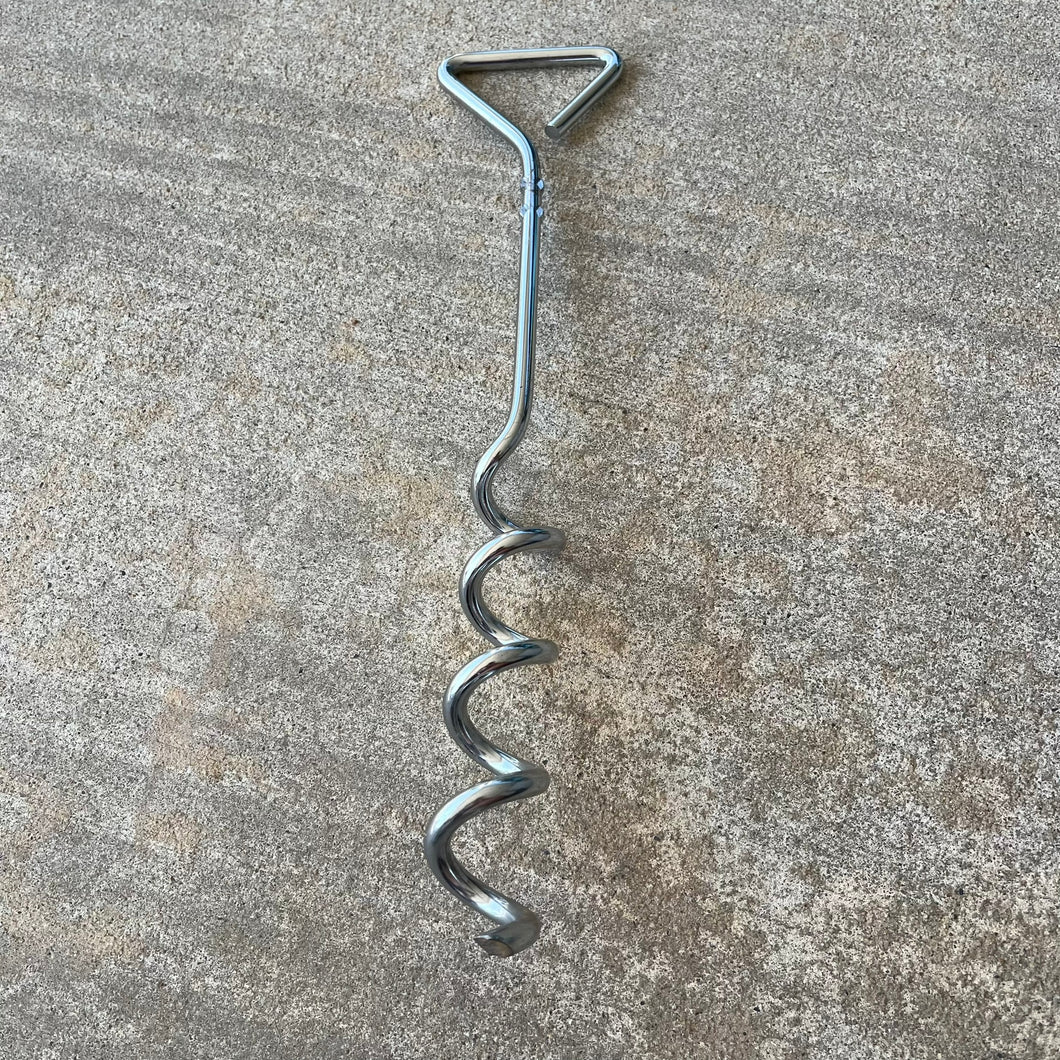 17in inground pet spiral stake, new unused