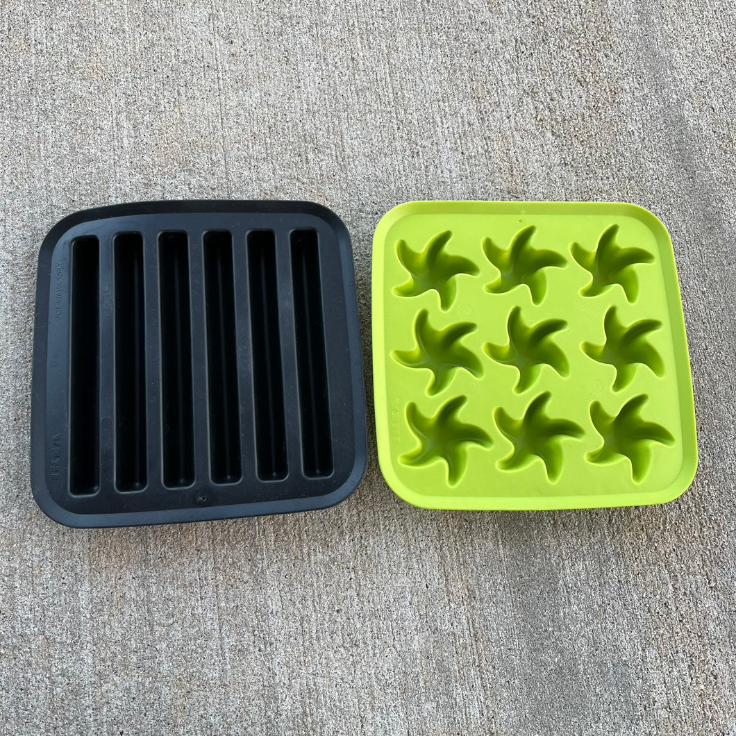 Ikea 2pc Ice Cube Tray starfish and sticks