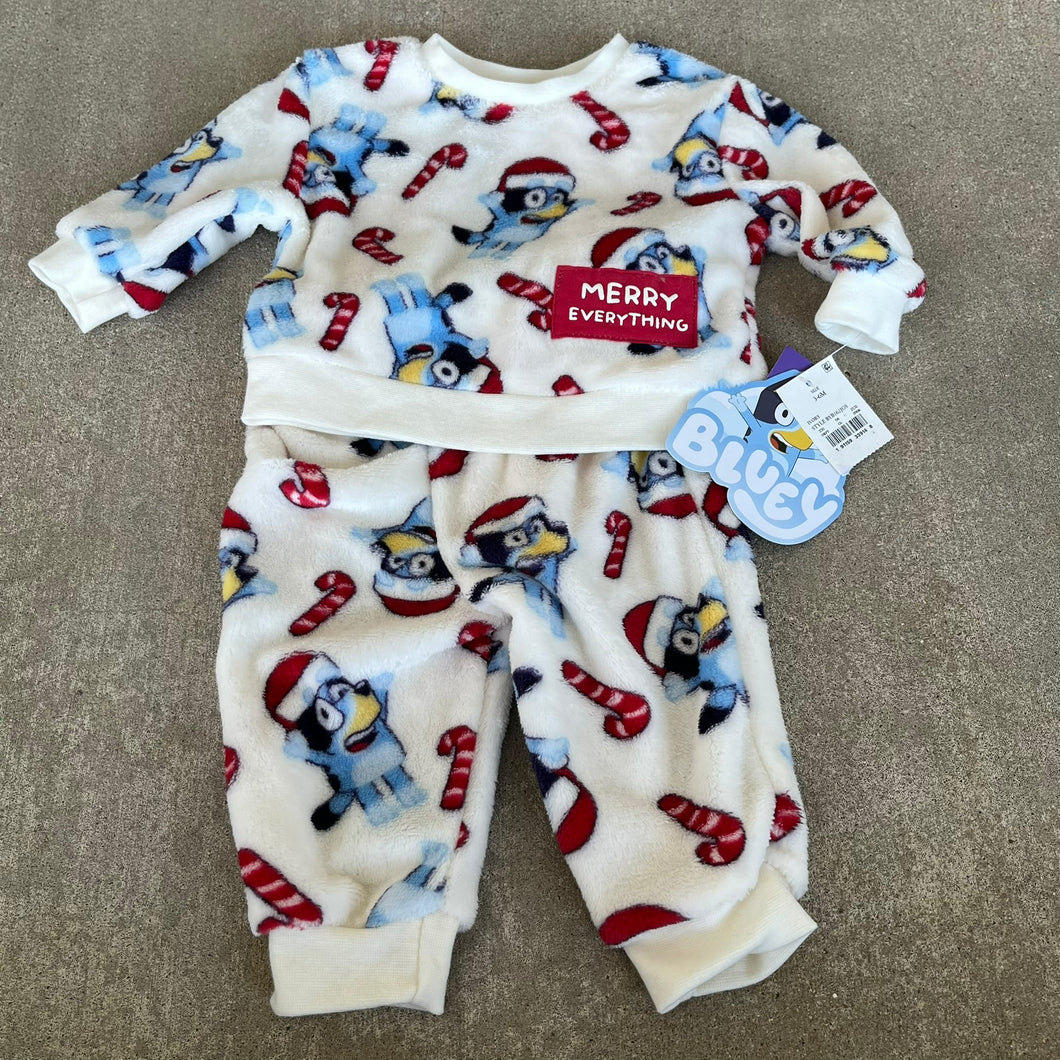 Bluey 2pc fleece PJ set NWT - size 3-6 Months