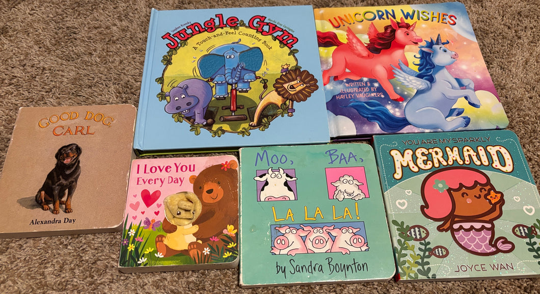 6 board books Carl
