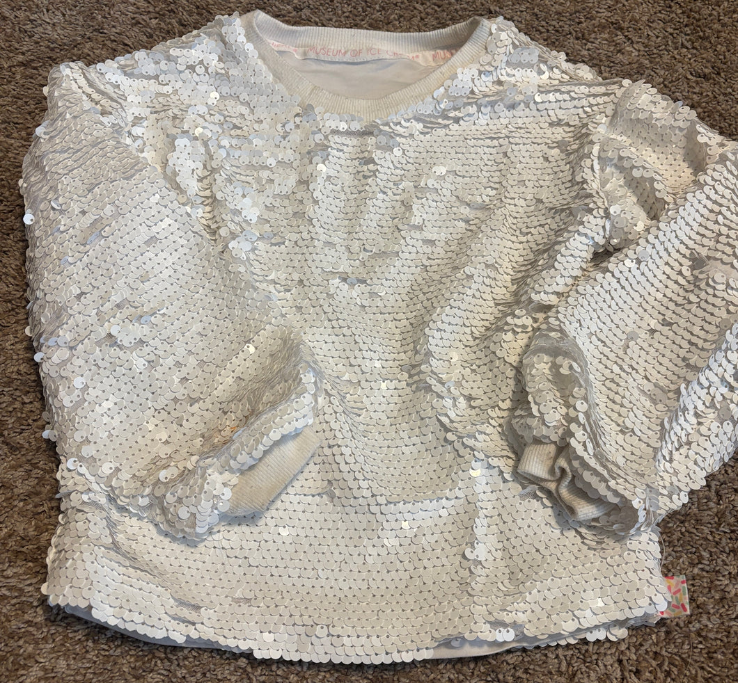 Art Class: white Sequin long sleeve - size 4T/4