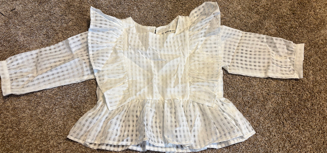 White long sleeve SHEIN top - size 5T/5