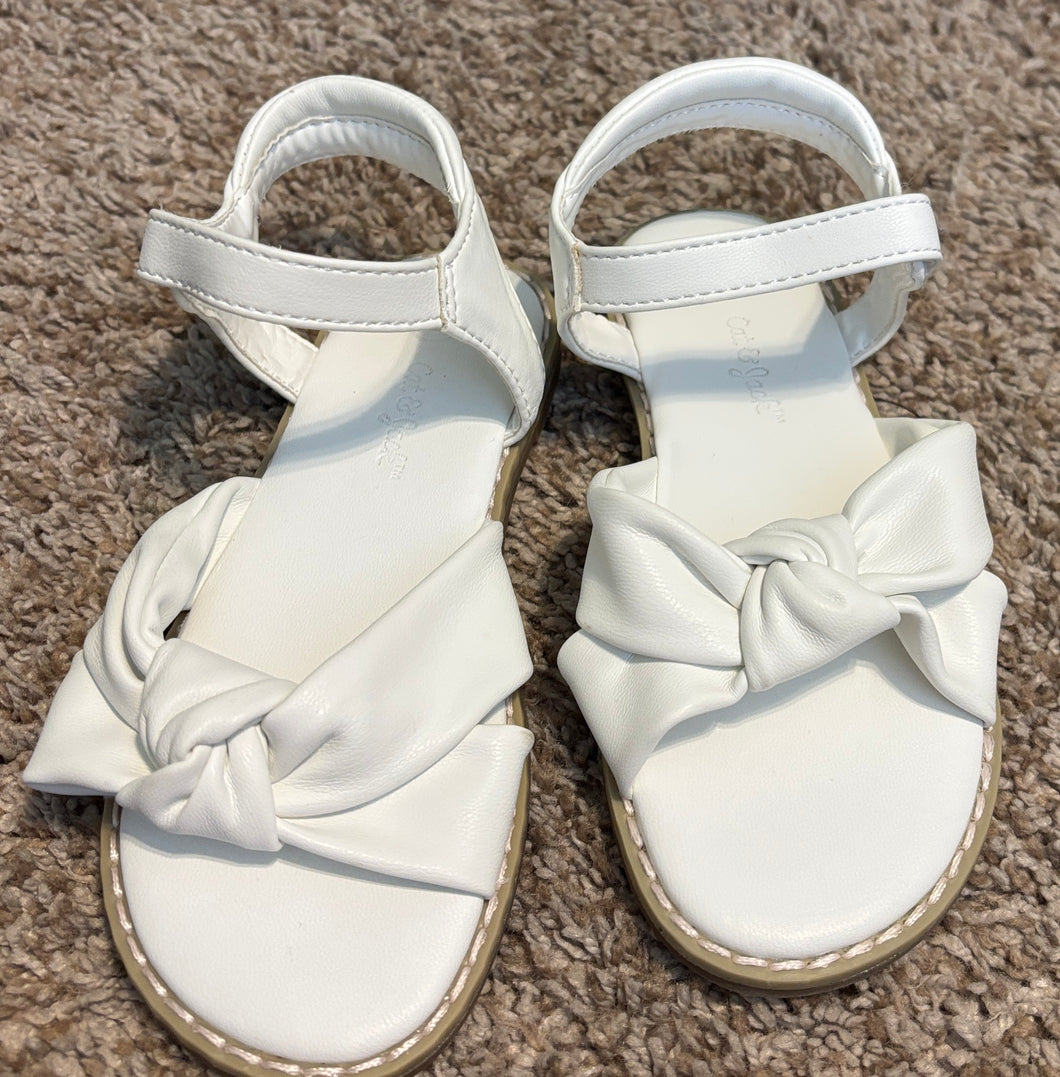 White buckle Sandal - size Shoes-toddler 9