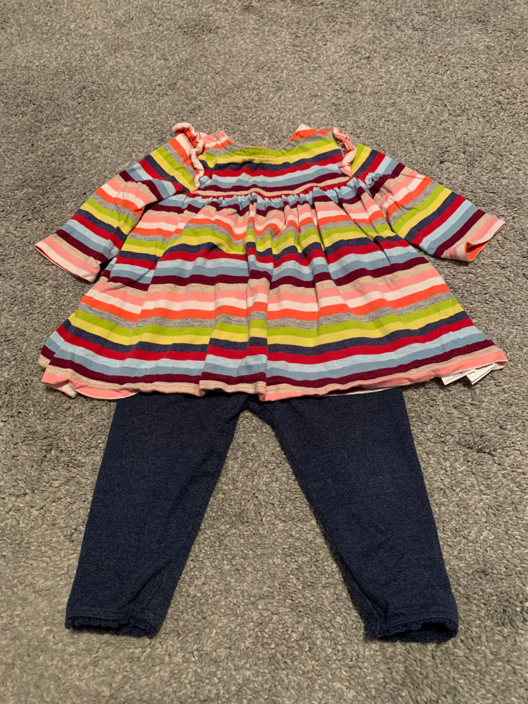 gap blue striped set  - size 6 Months