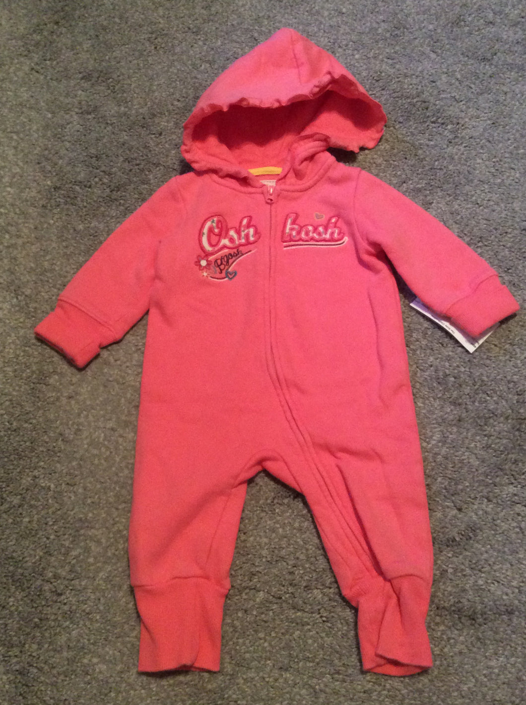 Osh kosh pink one piece - size 6 Months