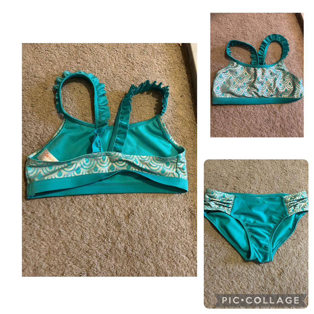 Cat and Jack size 7/8 Mermaid scale suit - size Kids 7