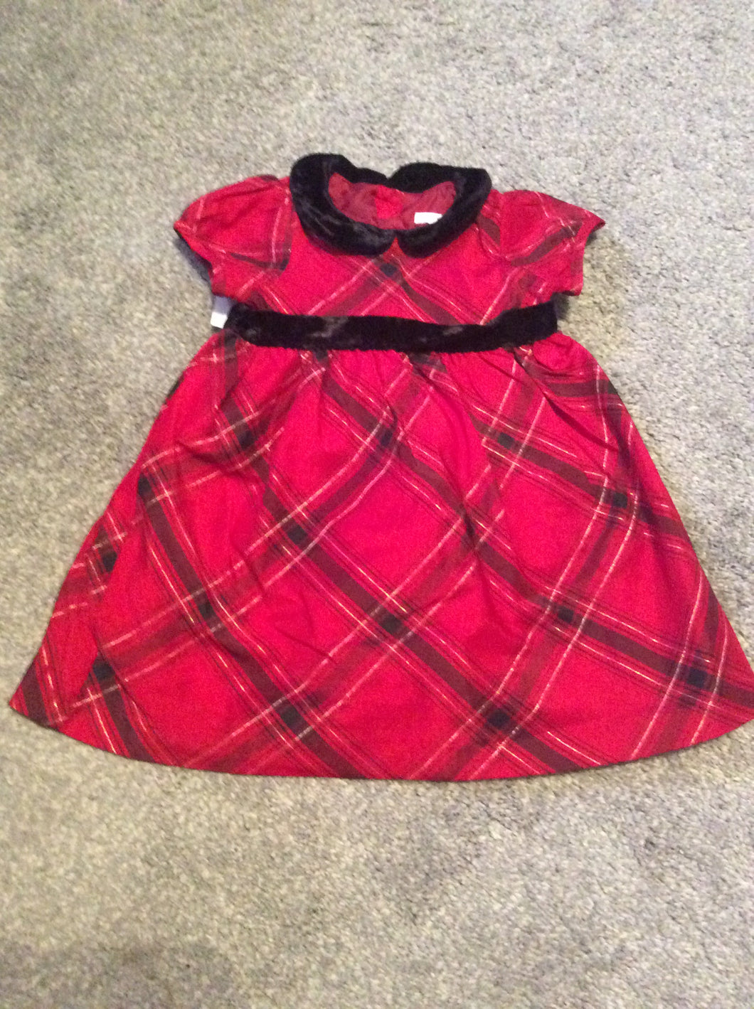gymboree red plaid holiday dress - size 6 Months