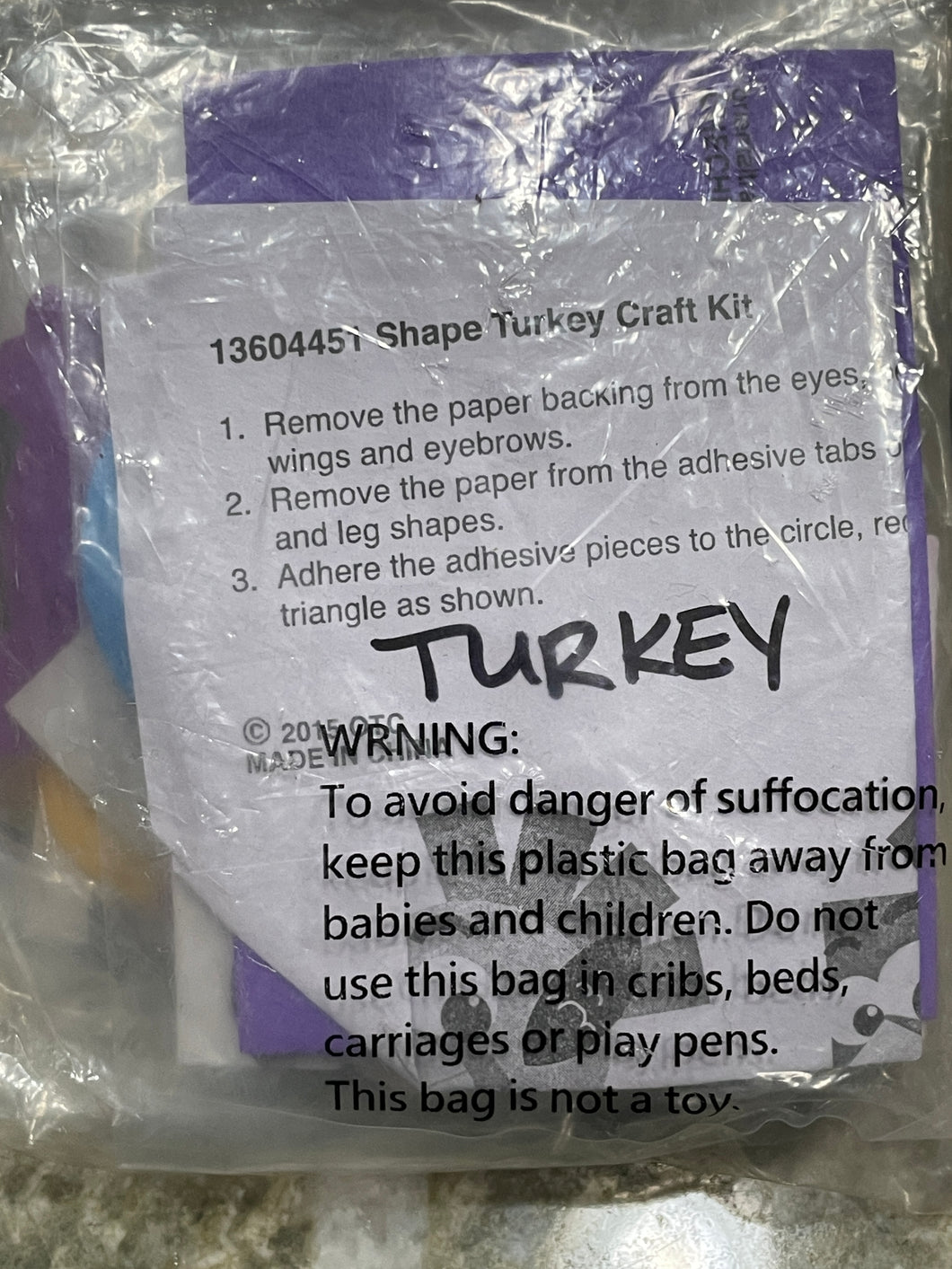 NEW -5 Foam Thanksgiving Crafts;Turkey,Owls,Shark