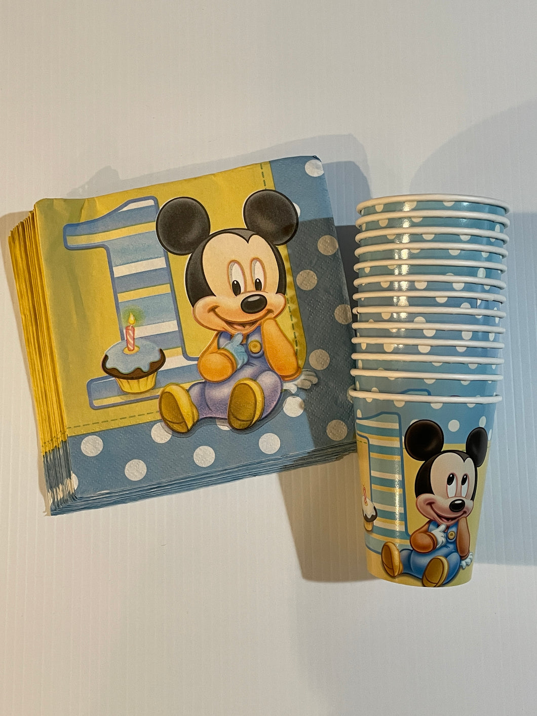 Baby Mickey - 1st B-Day Napkins & Cups