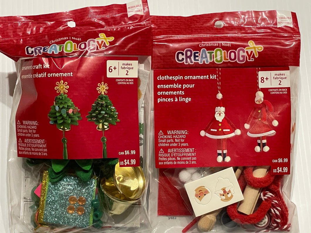 NEW - Creatology; 2 Kits Ornament Kraft Kits