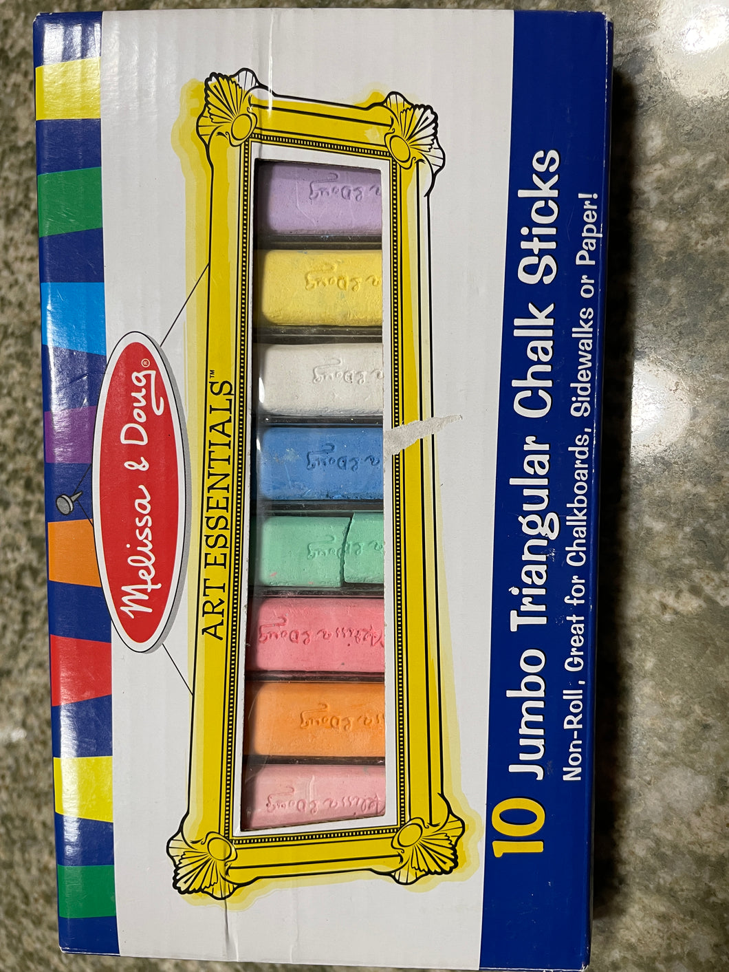 NEW - Melissa & Doug 10 Jumbo Chalk Sticks