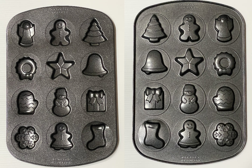 Holiday Baking Pan Makes 12 Diff. Shapes