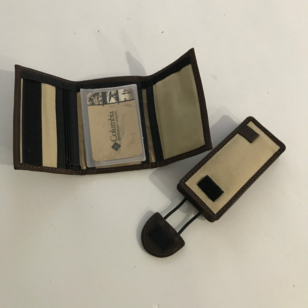 NEW - Columbia Canvas Wallet & Case