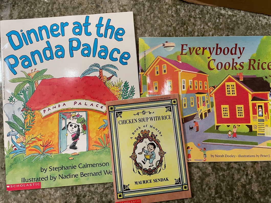 3 Books-Ck. Soup w/Rice, Dinner at Panda Palace