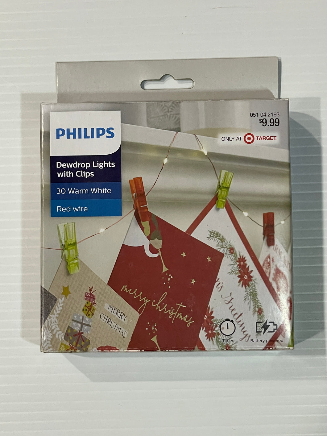 Philips Card/Picture Hld Dew Drop Lights w/Clips