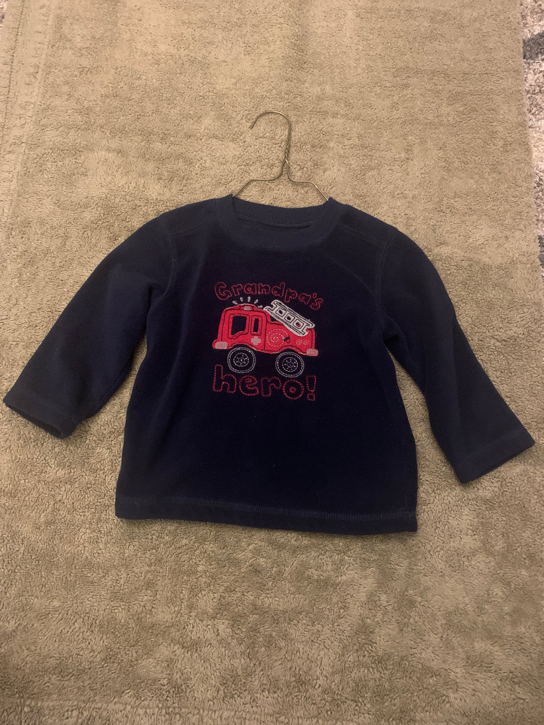 Jumping Beans fleece Grandpa's Hero - size 18 Months