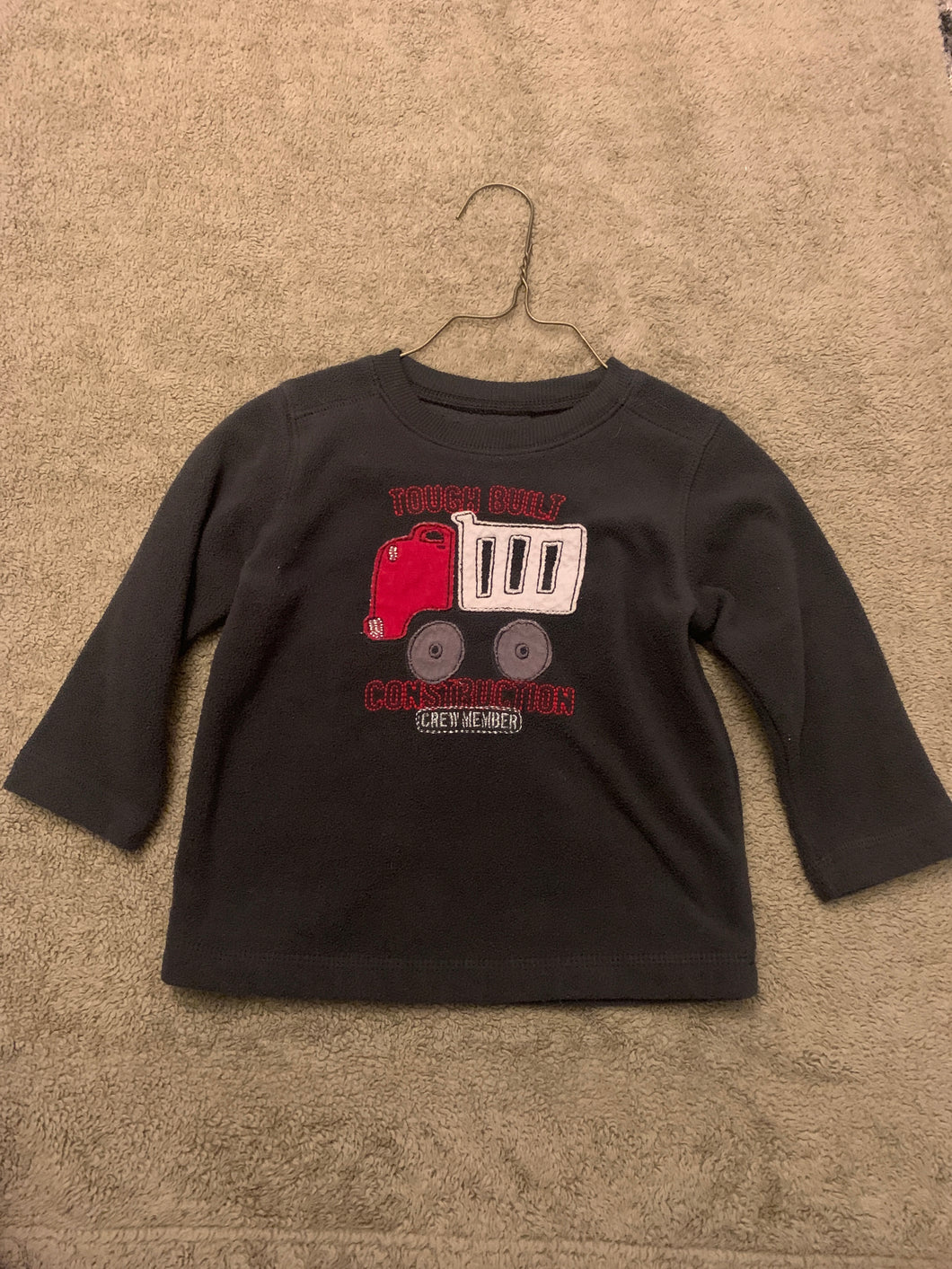 Jumping Beans fleece Tough Built crew member - size 18 Months