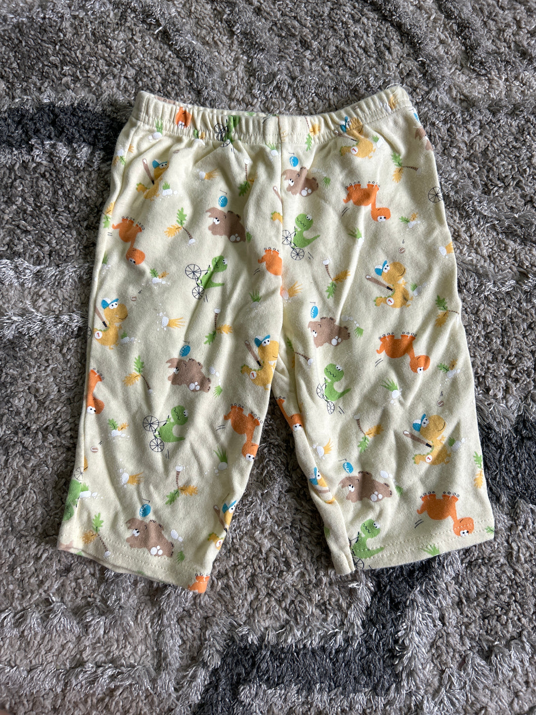 Yellow dinosaur pants - size 6-9 Months