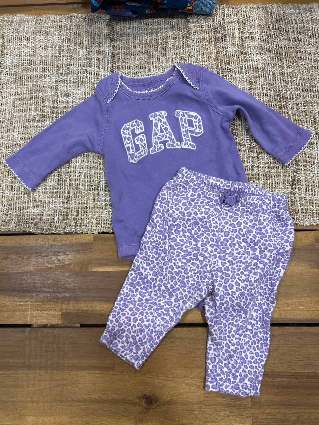 Gap Purple onesie and pants - size 0-3 Months