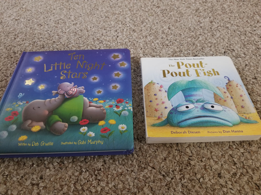 2 board books Pout Pout Fish