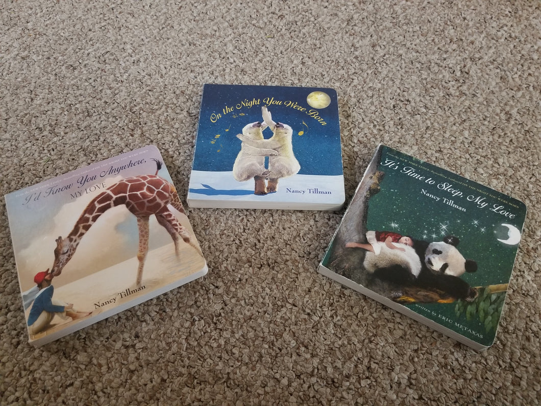 3 Nancy Tillman books Night You Were Born...