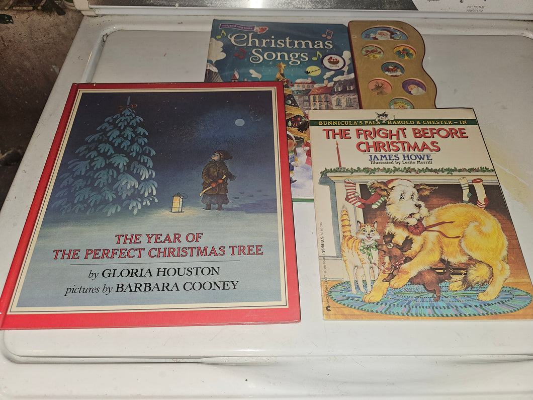 3 christmas books 1 book plays music