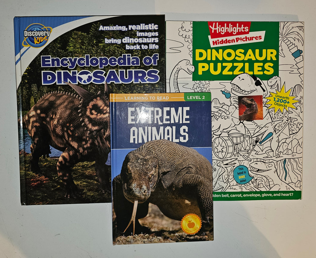3 Dinosaur books