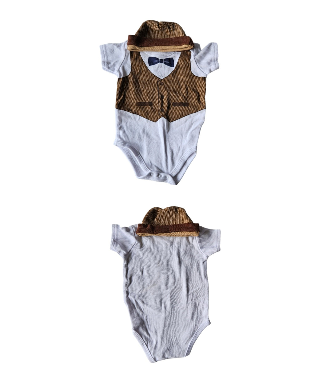 Little Treasure Bodysuit & Hat 0-6 Months - size 3-6 Months