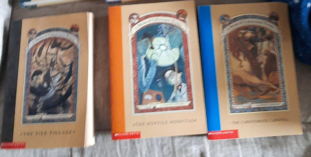 A Series of Unfortunate Events books 7, 8, &9