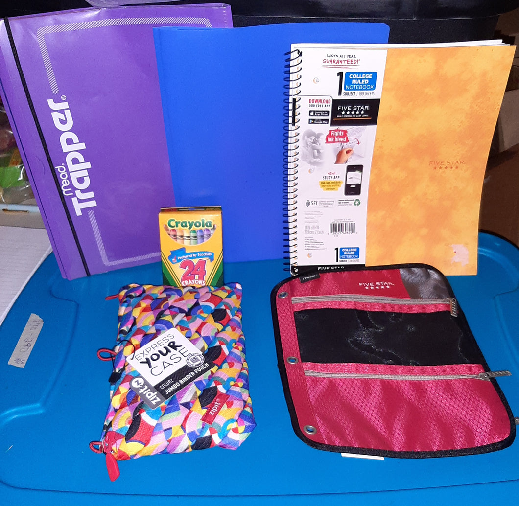 Trapper keep, 1 subject 5 star notebook & pencil