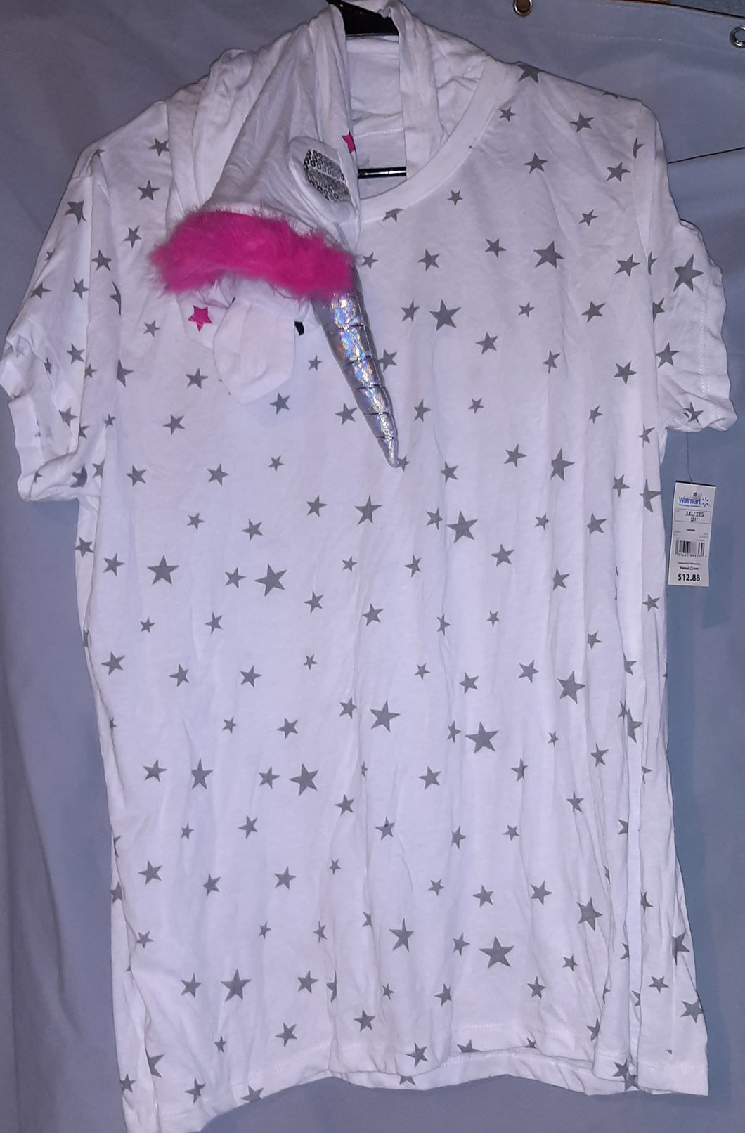Wound Up x3 unicorn hoodie tee NWT - size Junior Girls XL (15-17)
