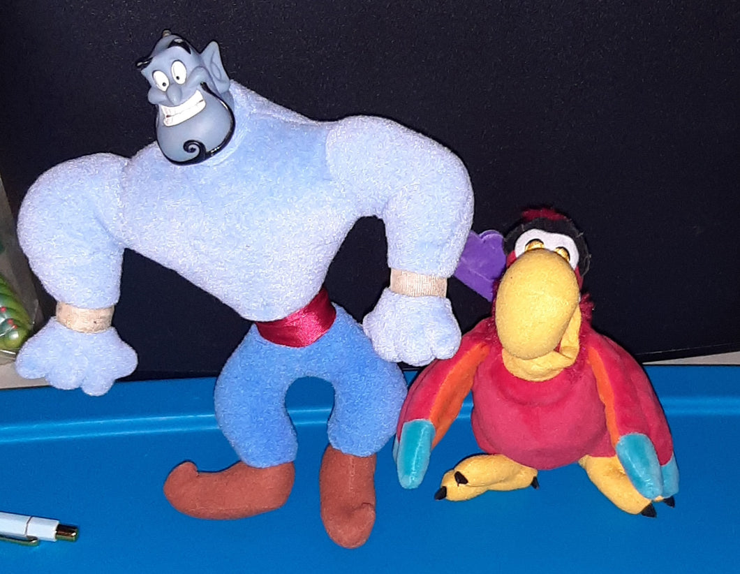 Disney Aladdin Genie & Lago plushies