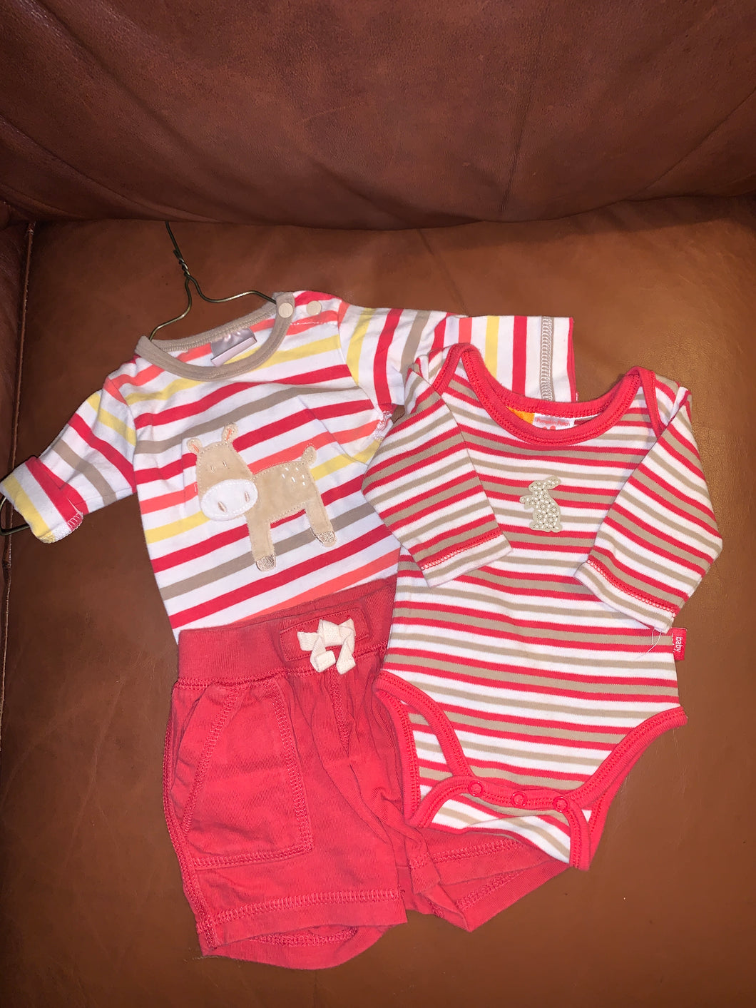 Gap/Pumpkin Patch 3 pc set cow/bunny - size Newborn