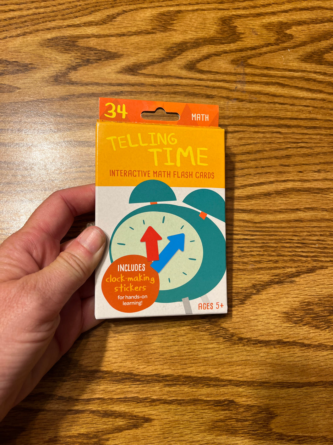 Telling Time Math Flash Cards