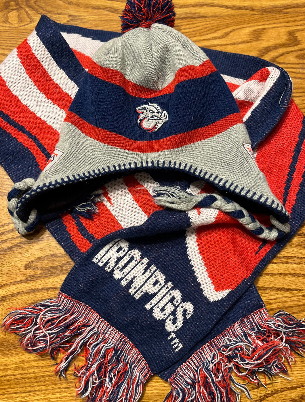 Iron Pigs hat and scarf
