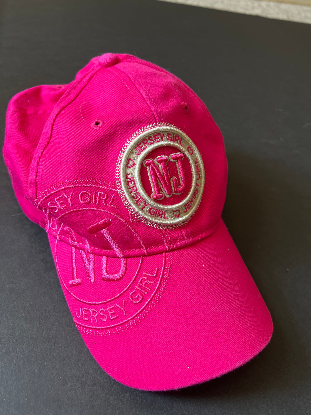 JERSEY SHORE NJ BASEBALL HAT - BRIGHT PINK