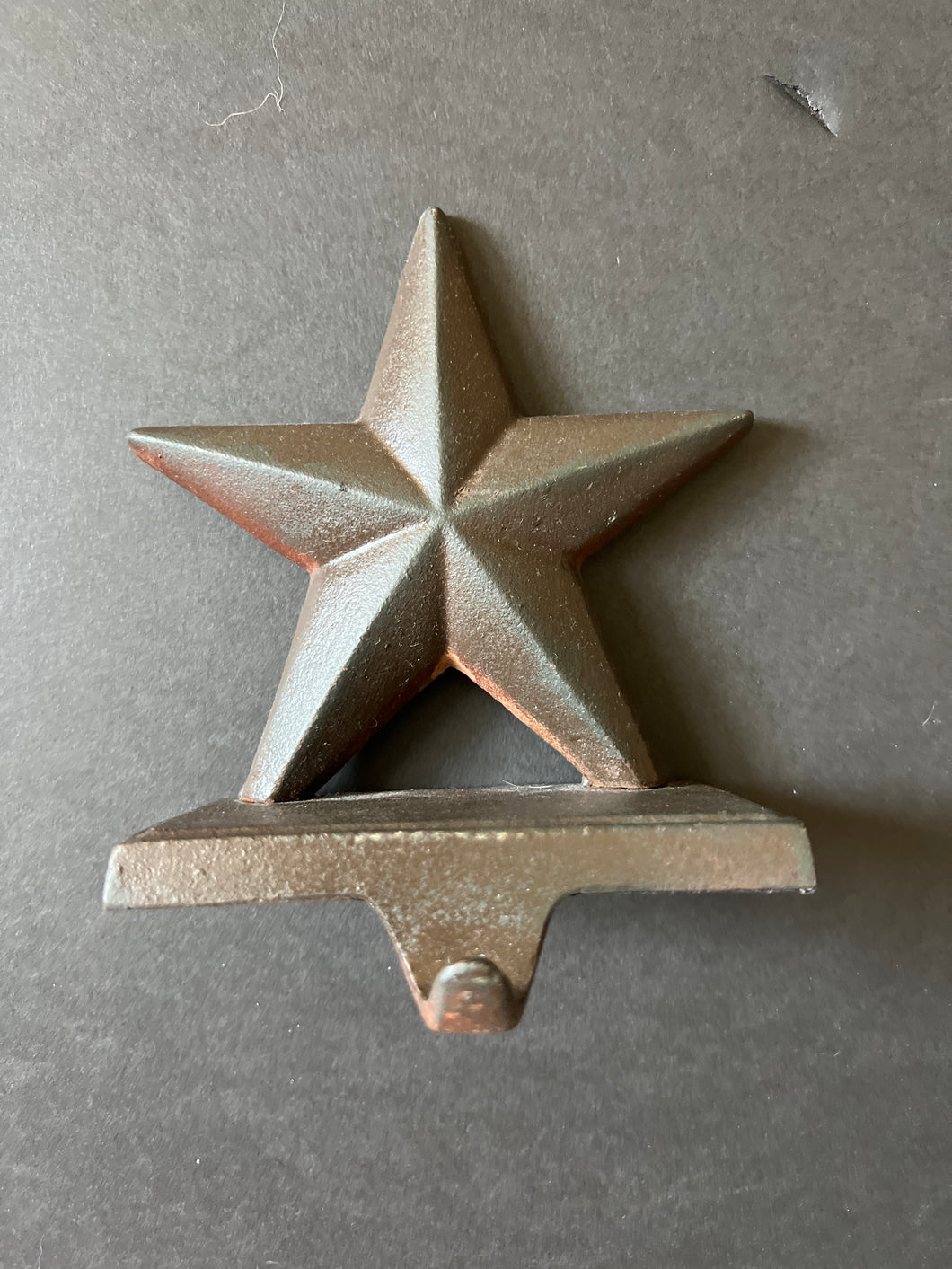 WROUGHT IRON STOCKING HOLDER - STAR