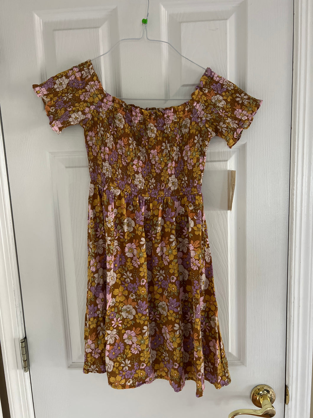 NEW REWIND SUNDRESS BROWN W/FLOWERS - size Junior Girls S (3-5)