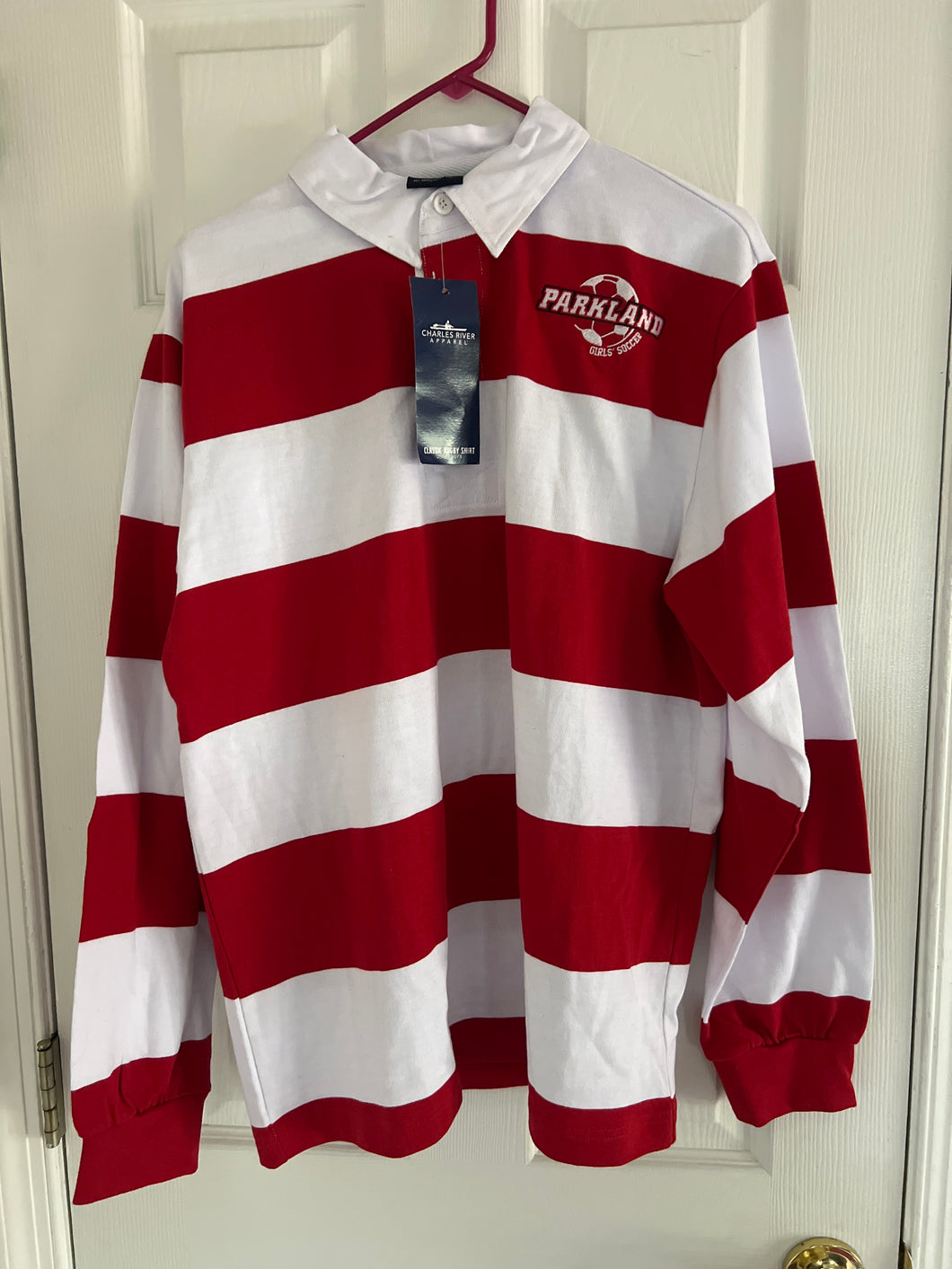NEW PARKLAND GIRLS SOCCE LG SLV POLO SHIRT - size Women M (8-10)