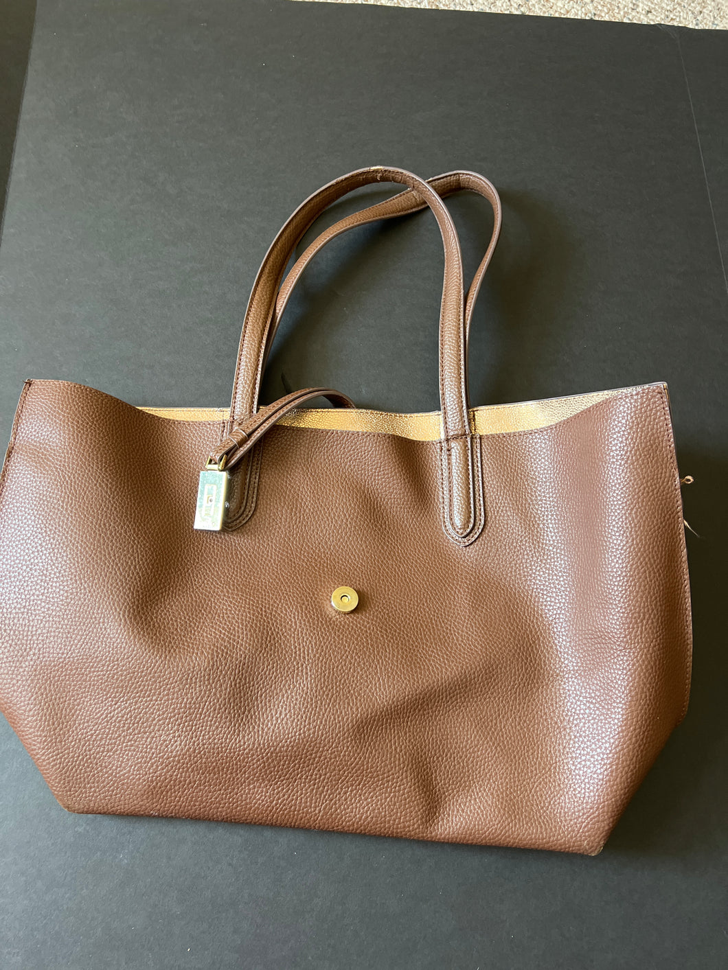 BROWN LEATHER BAG LARGE SHOULDER BAG